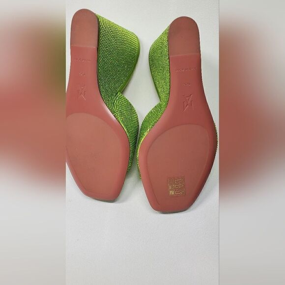 Amina Muaddi Lupita Crystal Wedges - White/Crystals EU 39.5‎  New - Picture 9 of 11